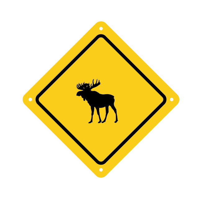 Personalized Moose Crossing Road Sign