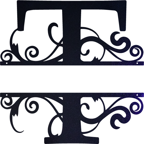 midnight purple T monogram