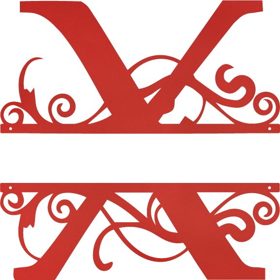 red X monogram