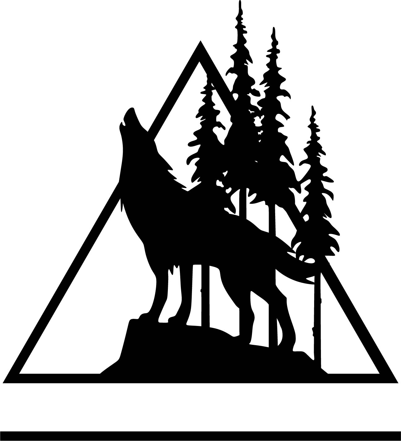 Wolf Triangle Personalized