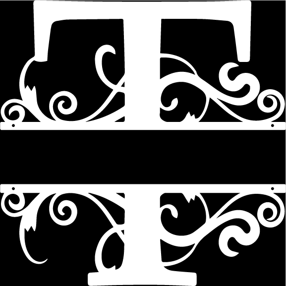 white T monogram