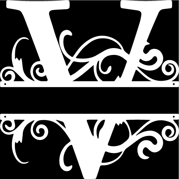 white V monogram