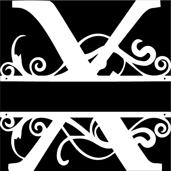 white X monogram