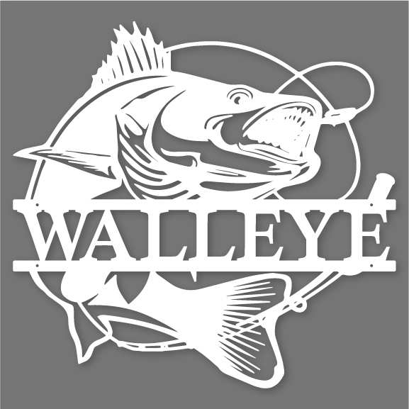 Personalized Walleye Fishing Sign - HouseSensationsArt