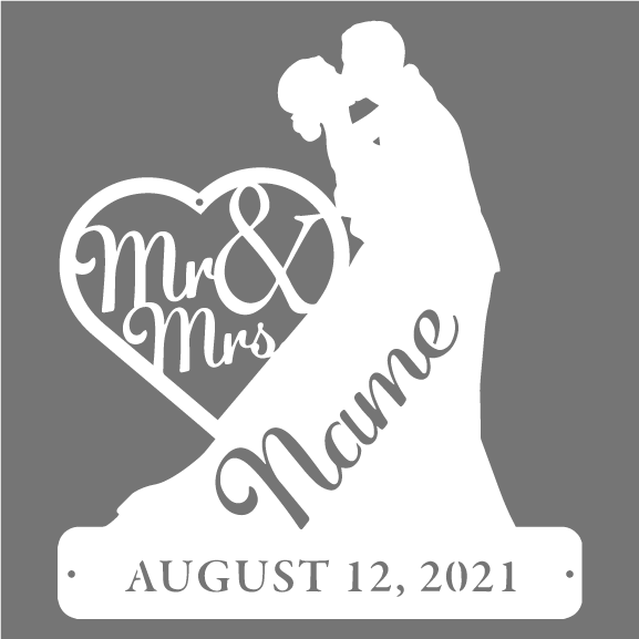 Wedding Couple Sign Personalized Mr. & Mrs.